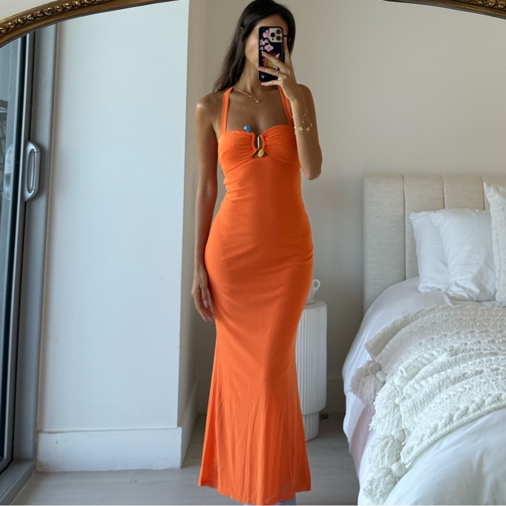 Hello Molly Orange Maxi Dress